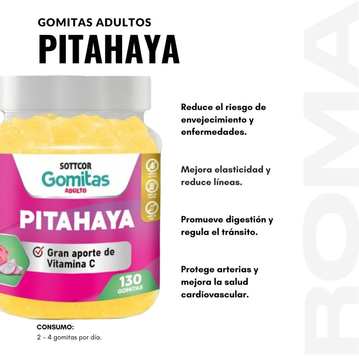 GENERICO - GOMITAS RESVERATROL 130UND + GOMITAS PITAHAYA 130UND