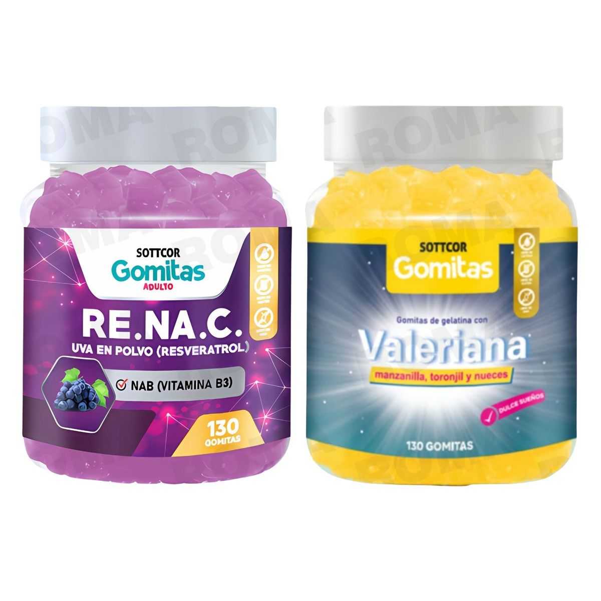 GENERICO - GOMITAS RESVERATROL 130UND + GOMITAS VALERIANA 130UND