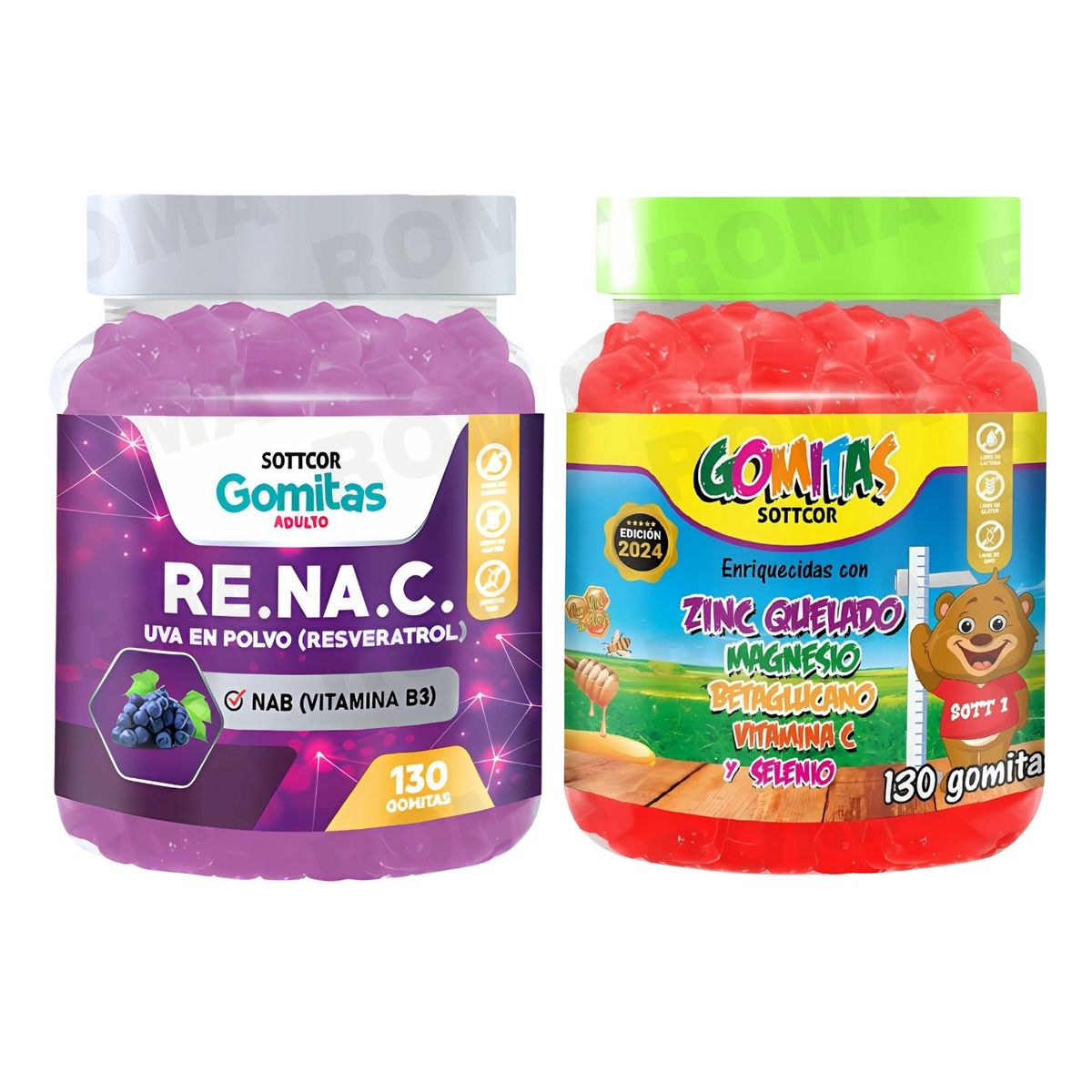 GENERICO - GOMITAS RESVERATROL 130UND + GOMITAS ZINC NIÑOS 130