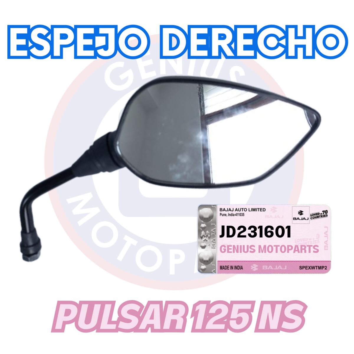BAJAJ - ESPEJO DERECHO PULSAR 125 NS
