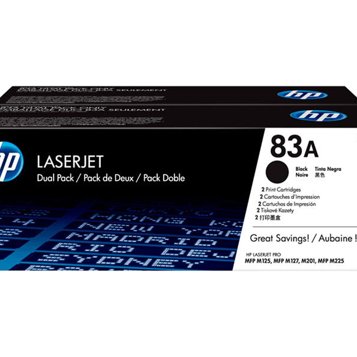 HP - TÓNER HP CF283AD P LJ MFP M127F NEGRO PAQUETE X2