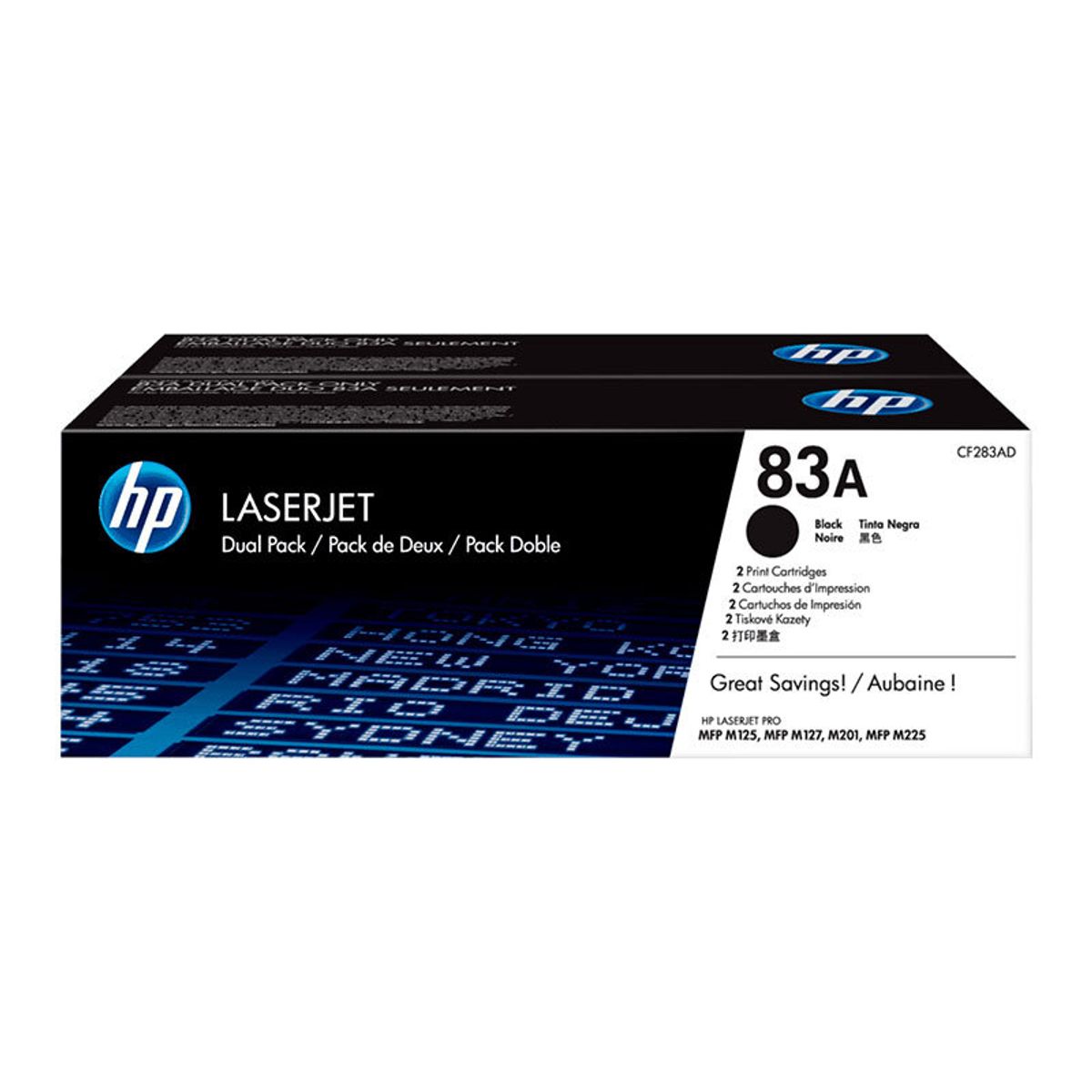 HP - TÓNER HP CF283AD P LJ MFP M127F NEGRO PAQUETE X2