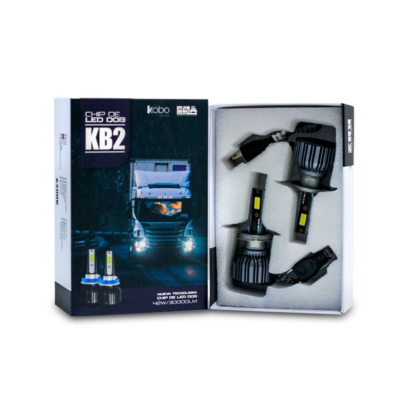 GENERICO - Kit de Focos LED H7 Iron KB2 36V Chip LED Doble Blanco