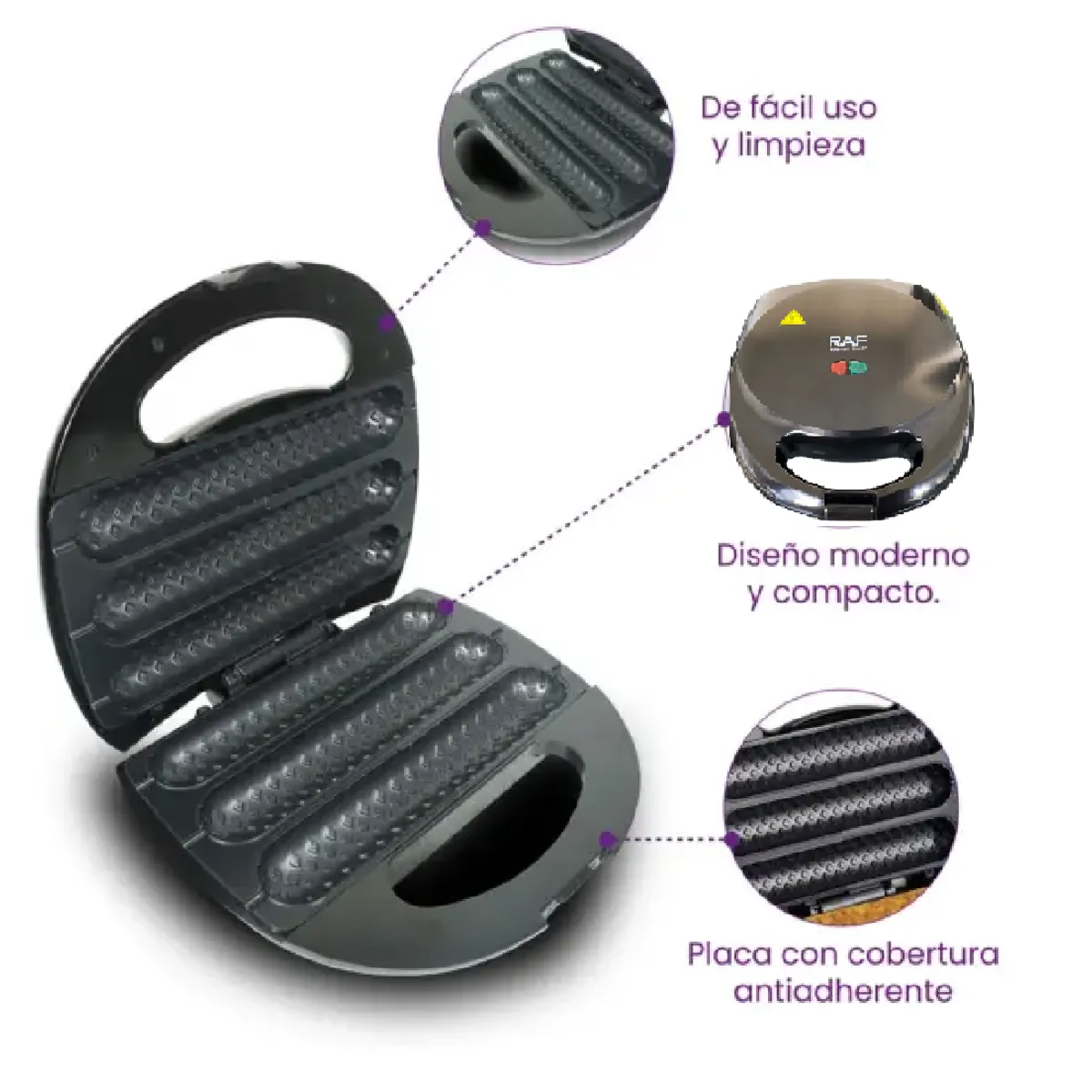 GENERICO - Máquina Parrilla Para Yoguis Hot Dogs Y Chorizo Eléctrica