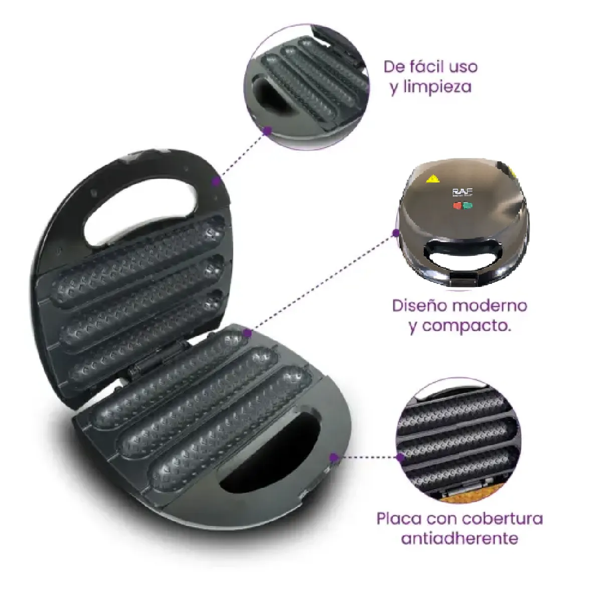 GENERICO - Máquina Parrilla Para Yoguis Hot Dogs Y Chorizo Eléctrica