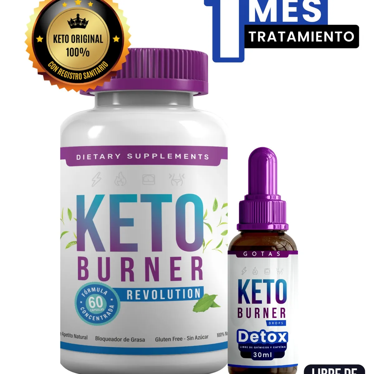 KETO CAPS - KETOBURNER /  KetoPROMO X1 Pack Total+ Asesorias + RecetarioFIT