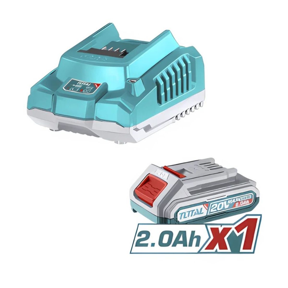 TOTAL TOOLS - Vibrador de Baldosas LI-ION Inalámbrica 20v Batería 20AH -TTVLI20101