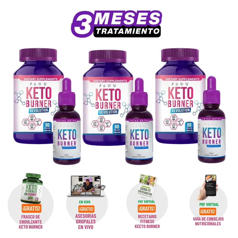KETO WEIGHT LOSS - KETOBURNER X3 KetoPROMO X3  Pack Total+ Asesorias + RecetarioFIT