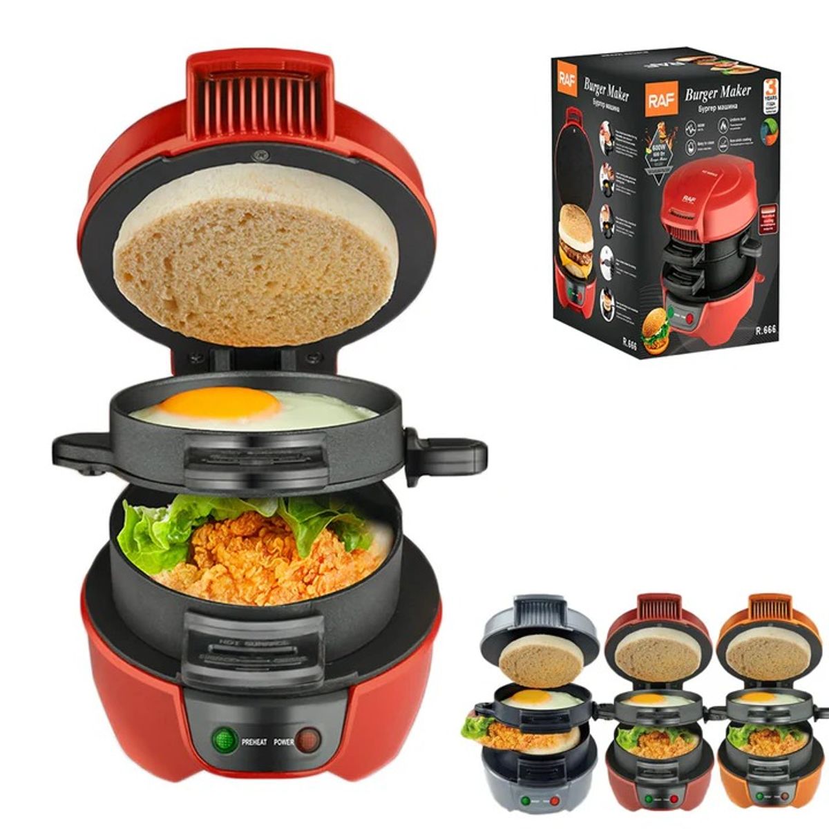 OEM - Tostadora de SándwichesHamburguesas de Revestimiento Antiadherente