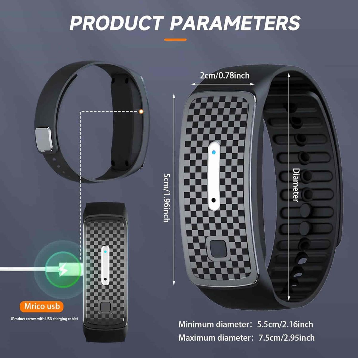 GENERICO - Pulsera  práctica ultrasónica Repelentes de Mosquitos