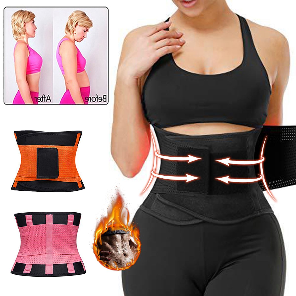 GENERICO - Faja Doble Ajuste Moldeador Reductor Soporte Cintura