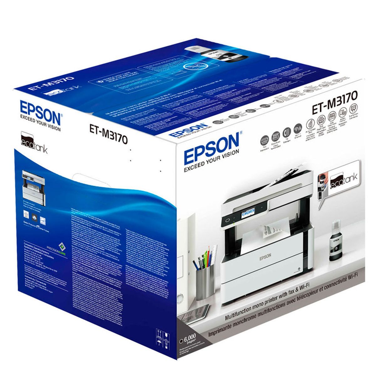 EPSON - Impresora Multifuncional Epson EcoTank M3170 Monocromática