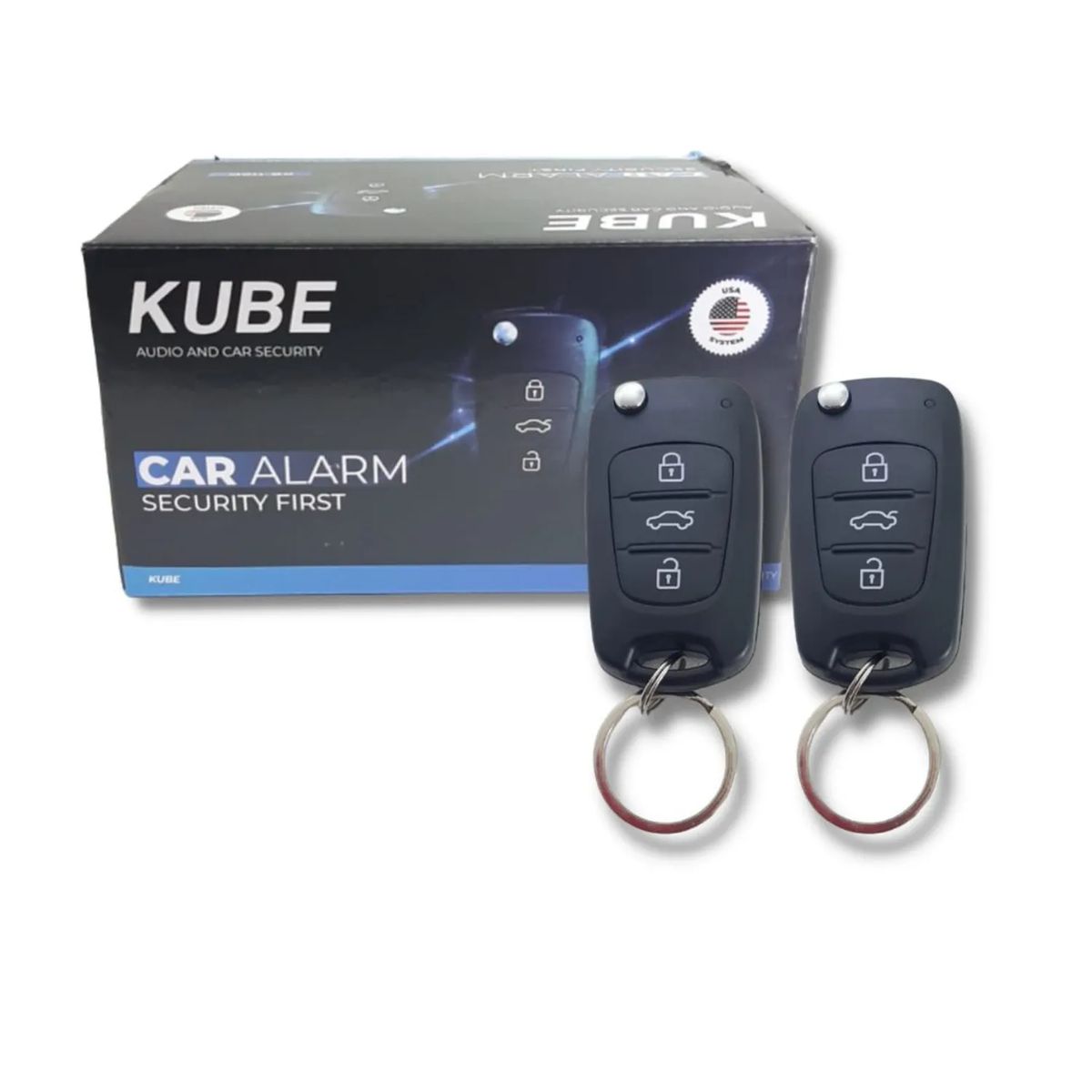 GENERICO - Alarma para Auto Kube 12V con Sensor de Impacto Negro