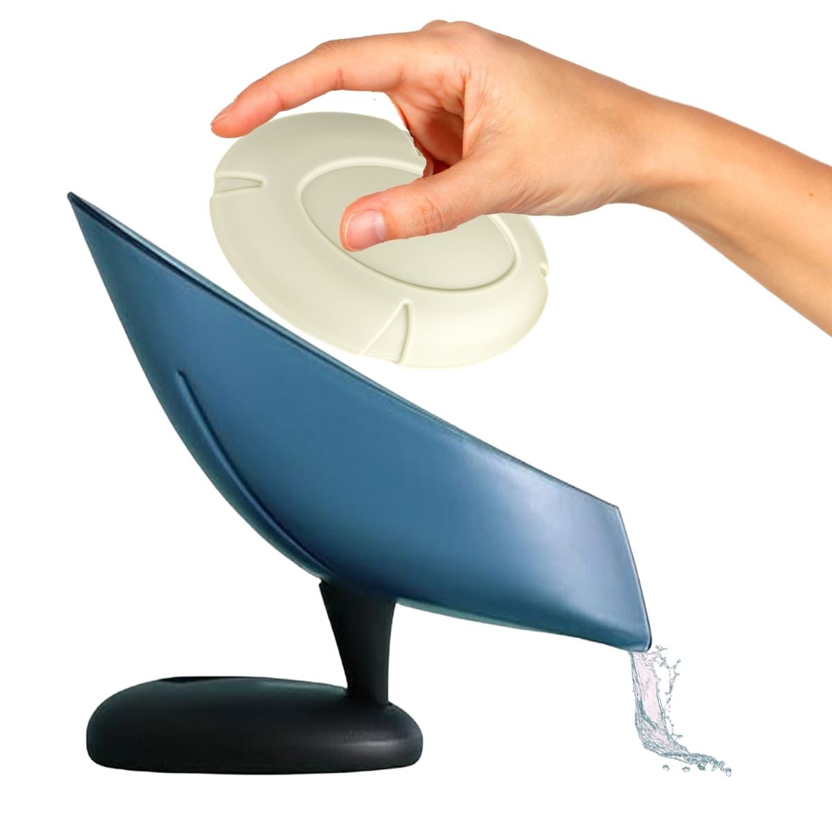 ELMEJORPRECIO - Jaboneras Giratorias con Escurridor Azul