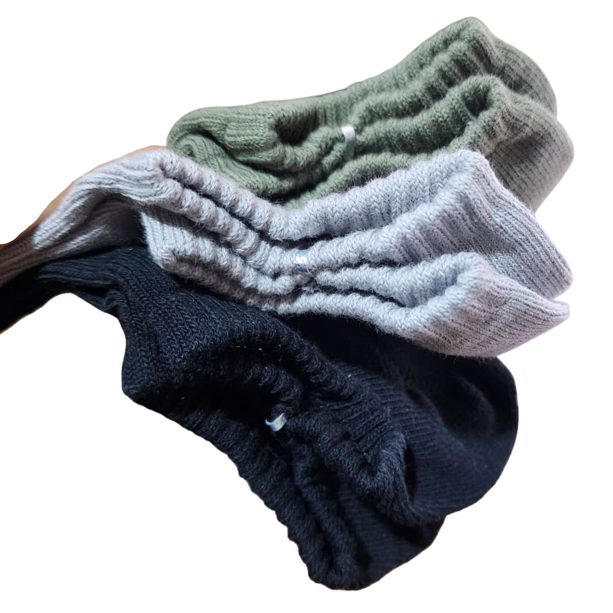 GENERICO - 3 medias tobilleras colores variados 43-46