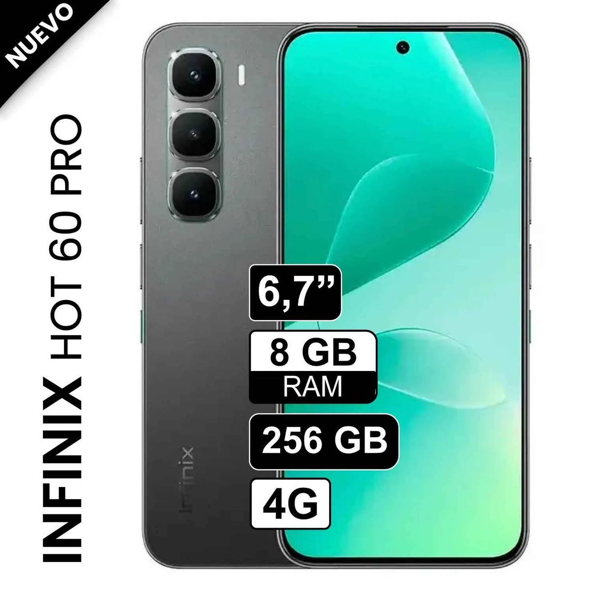 INFINIX - Celular Infinix Hot 60 PRO 256GB 8GB Ram Negro