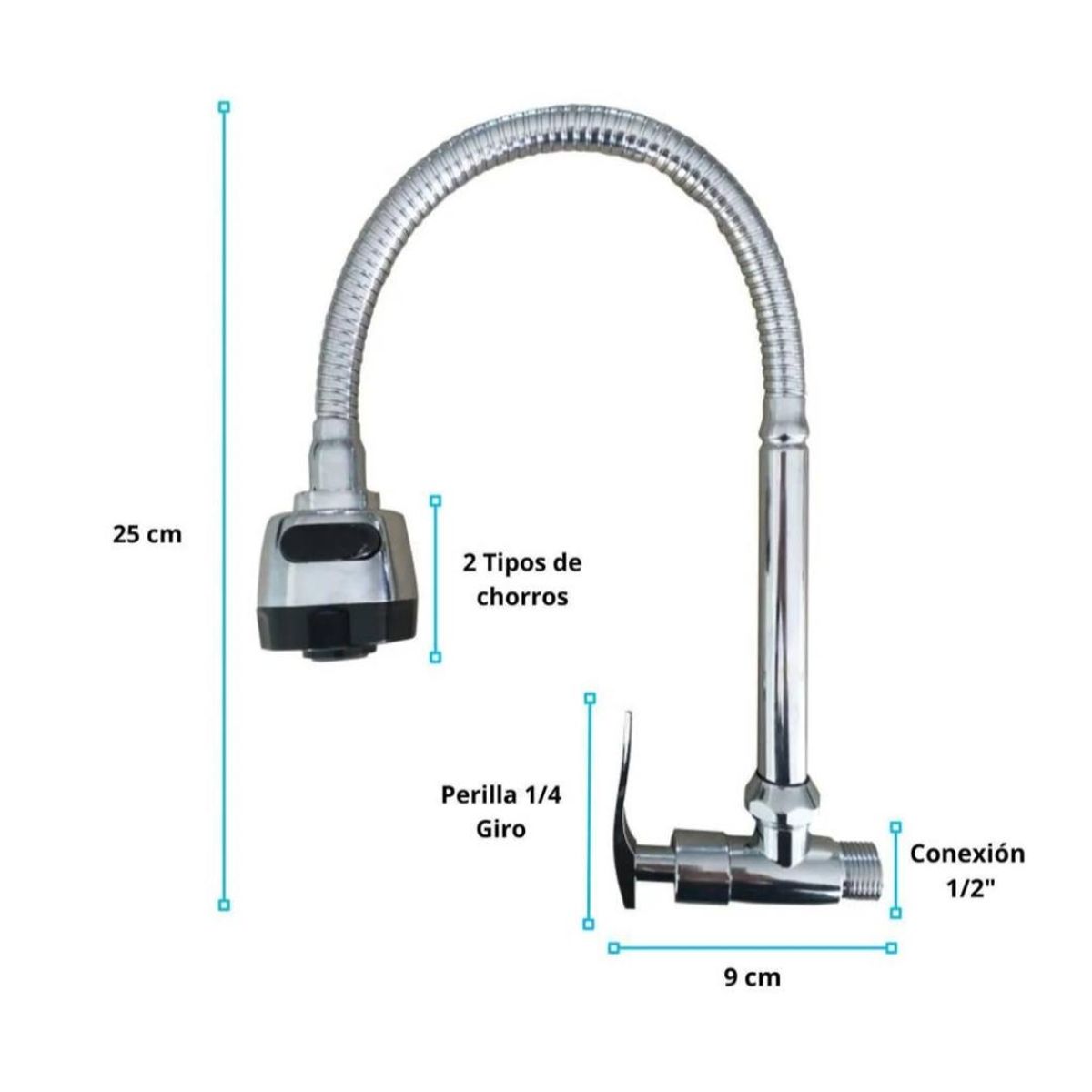 C&A - CAÑO CORRUGADO CUELLO FLEXIBLE PARA PARED
