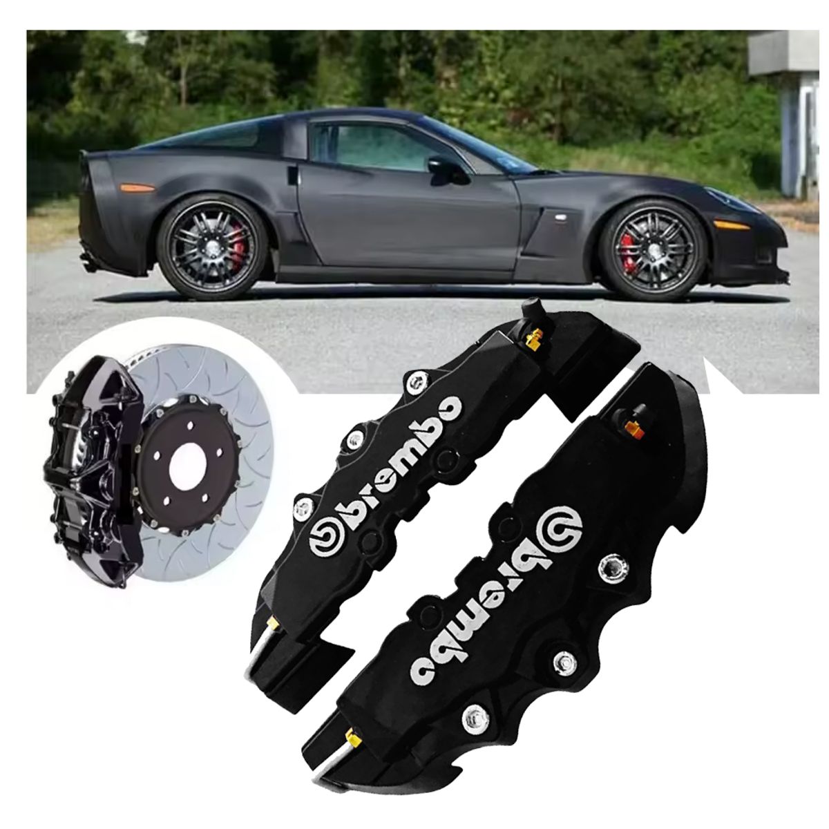 GENERICO - Cubre Caliper Brembo Tuning  Metal Talla M Auto Camioneta