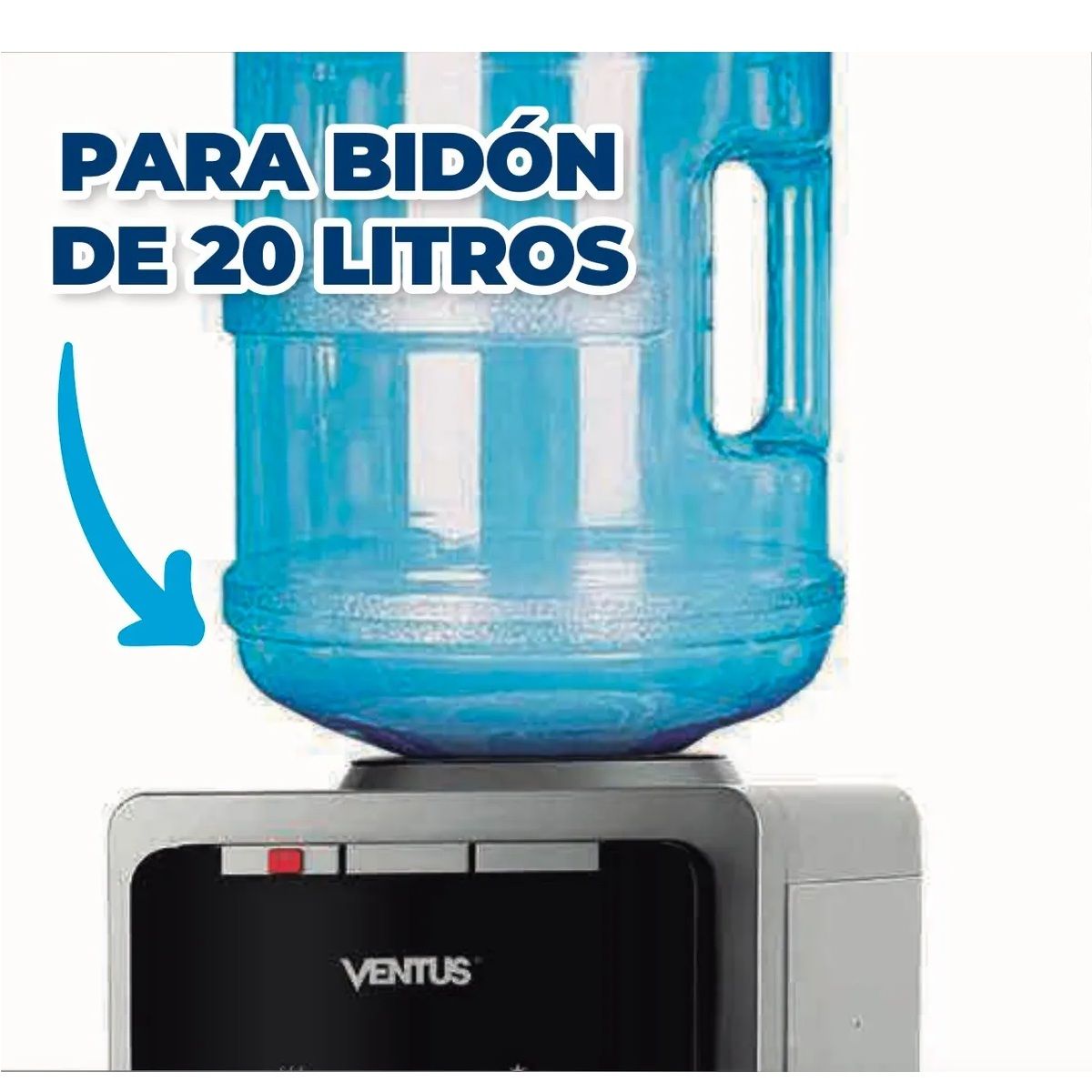 VENTUS - Dispensador De Agua Electrico C/compartimiento 3 Temp Y 20lt