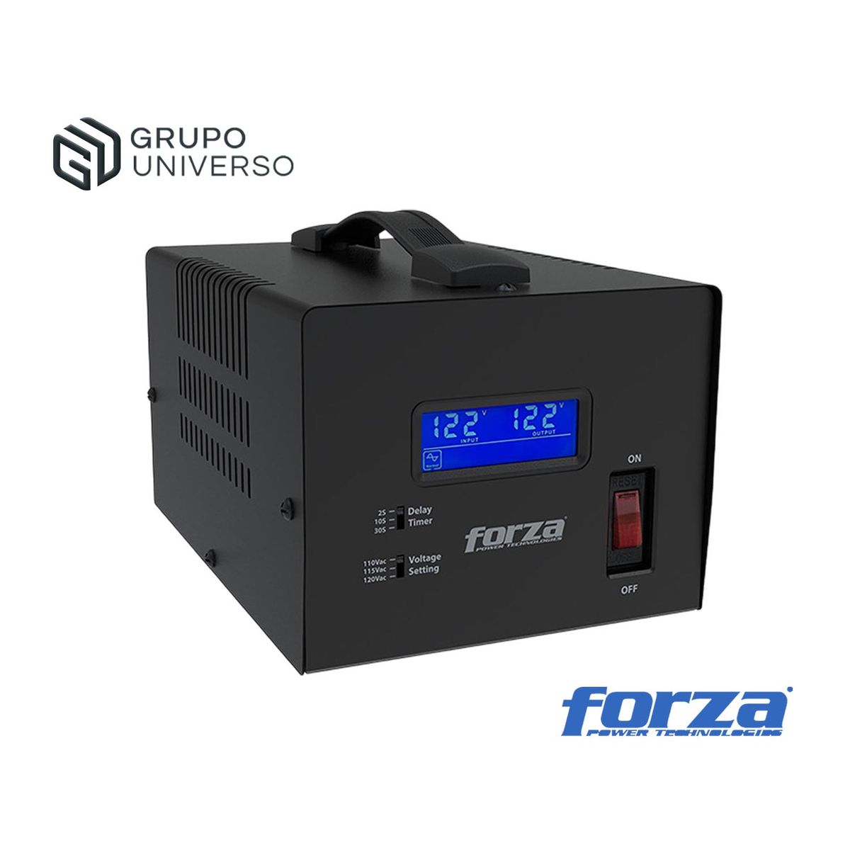 FORZA - Regulador De Voltaje Forza Fvr-6002 6000Va 3000W 3 Salidas