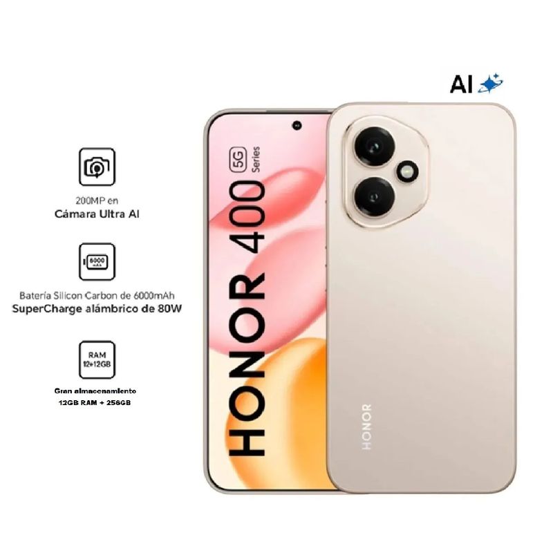 HONOR - HONOR 400 5G DESERT GOLD 12RAM 256GB – REGISTRADO
