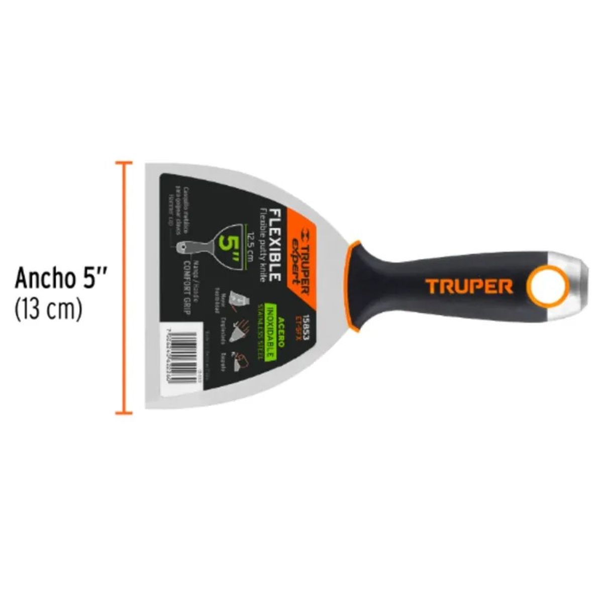 TRUPER - Espátula de acero inoxidable 5 TRUPER
