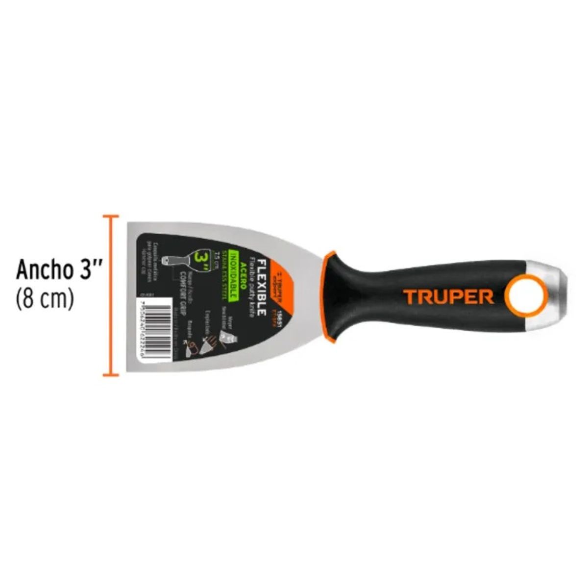 TRUPER - Espátula de acero inoxidable 3 TRUPER