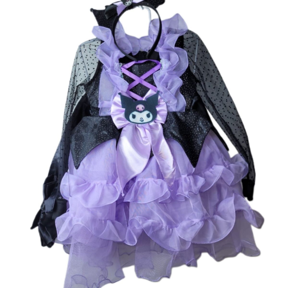 GENERICO - VESTIDO DISFRAZ KUROMI PARA NIÑAS