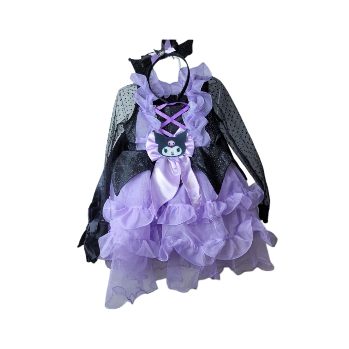 GENERICO - VESTIDO DISFRAZ KUROMI PARA NIÑAS