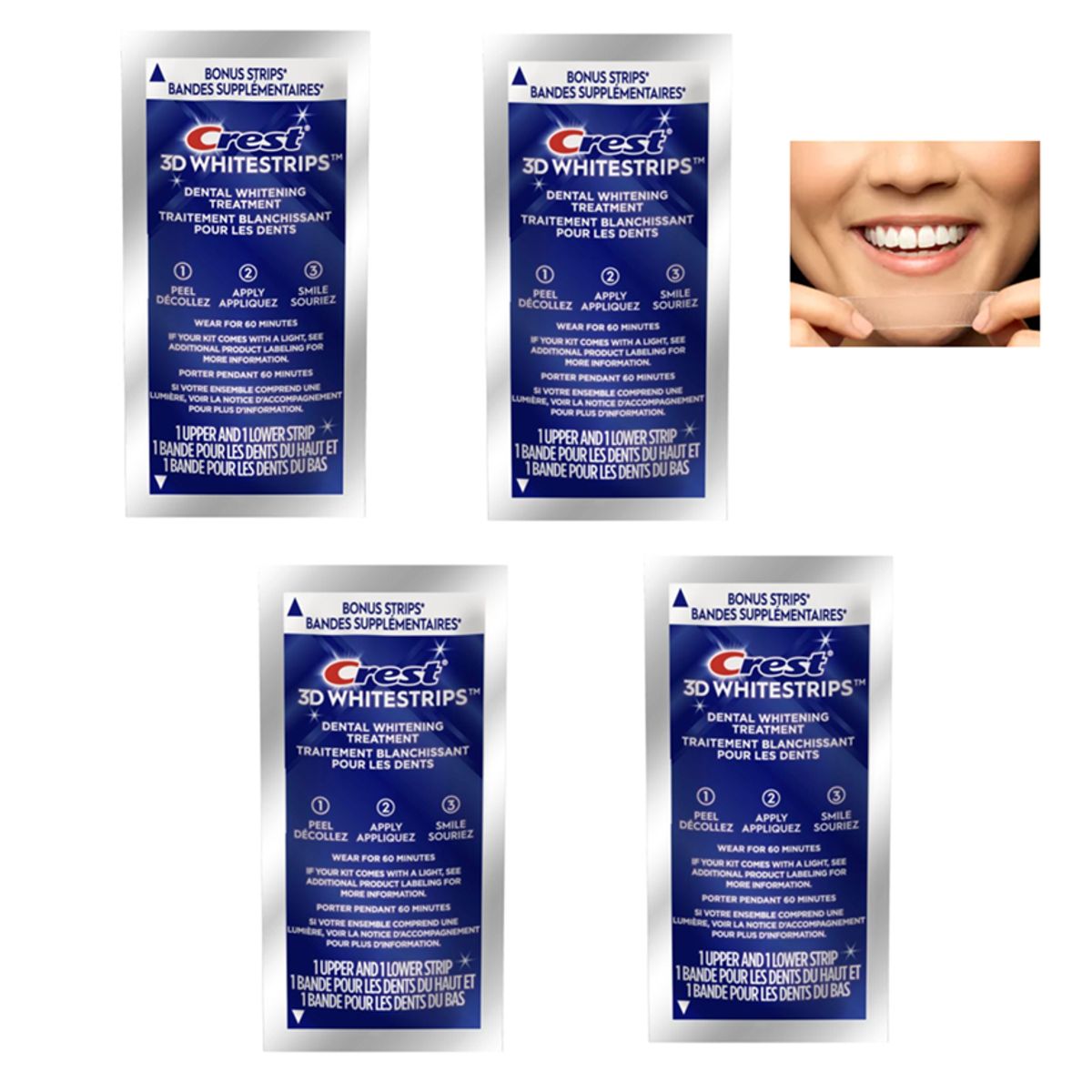 JM IMPORT - TIRAS BLANQUEADORAS DIENTES BLANCOS PACK X 4 dental