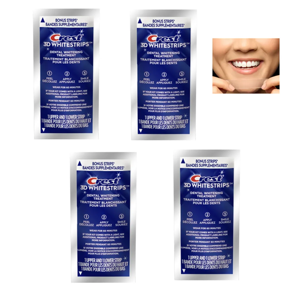 JM IMPORT - TIRAS BLANQUEADORAS DIENTES BLANCOS PACK X 4 dental