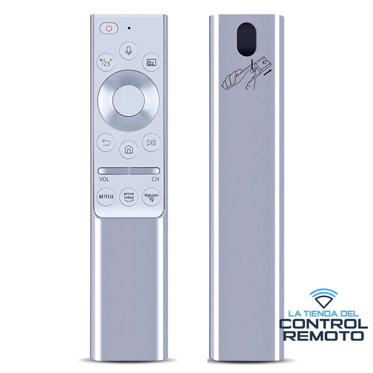 GENERICO - Controles Remoto BN59-01328 Metalico Con Voz para tv Samsung 4K QLED