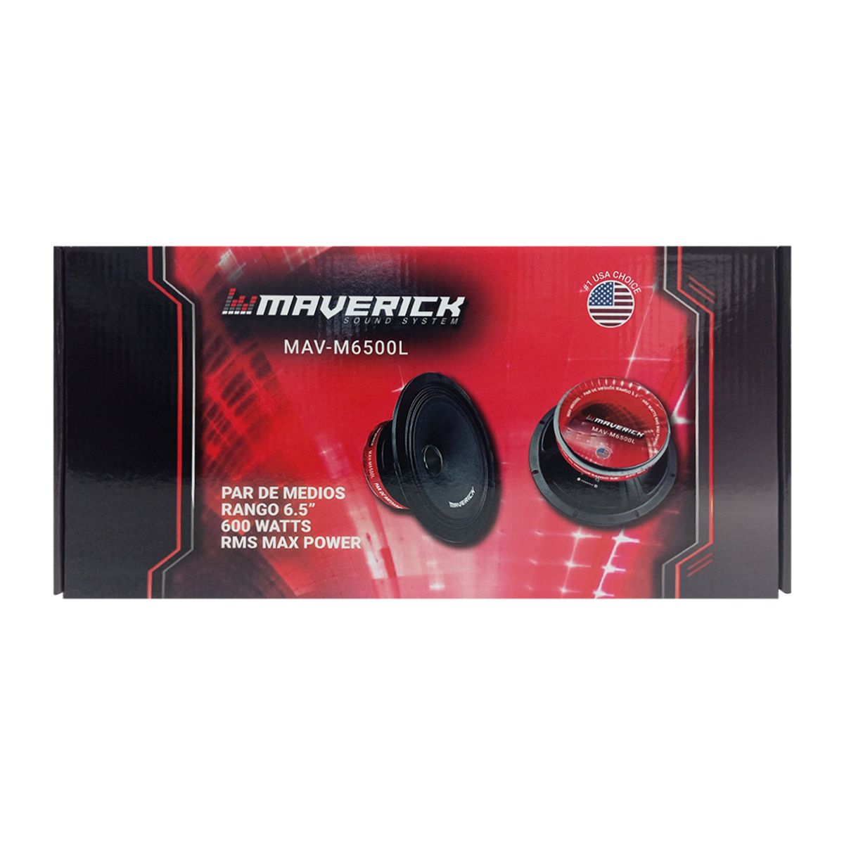 GENERICO - set de Parlantes de Medios Maverick 65” 600W Max Power