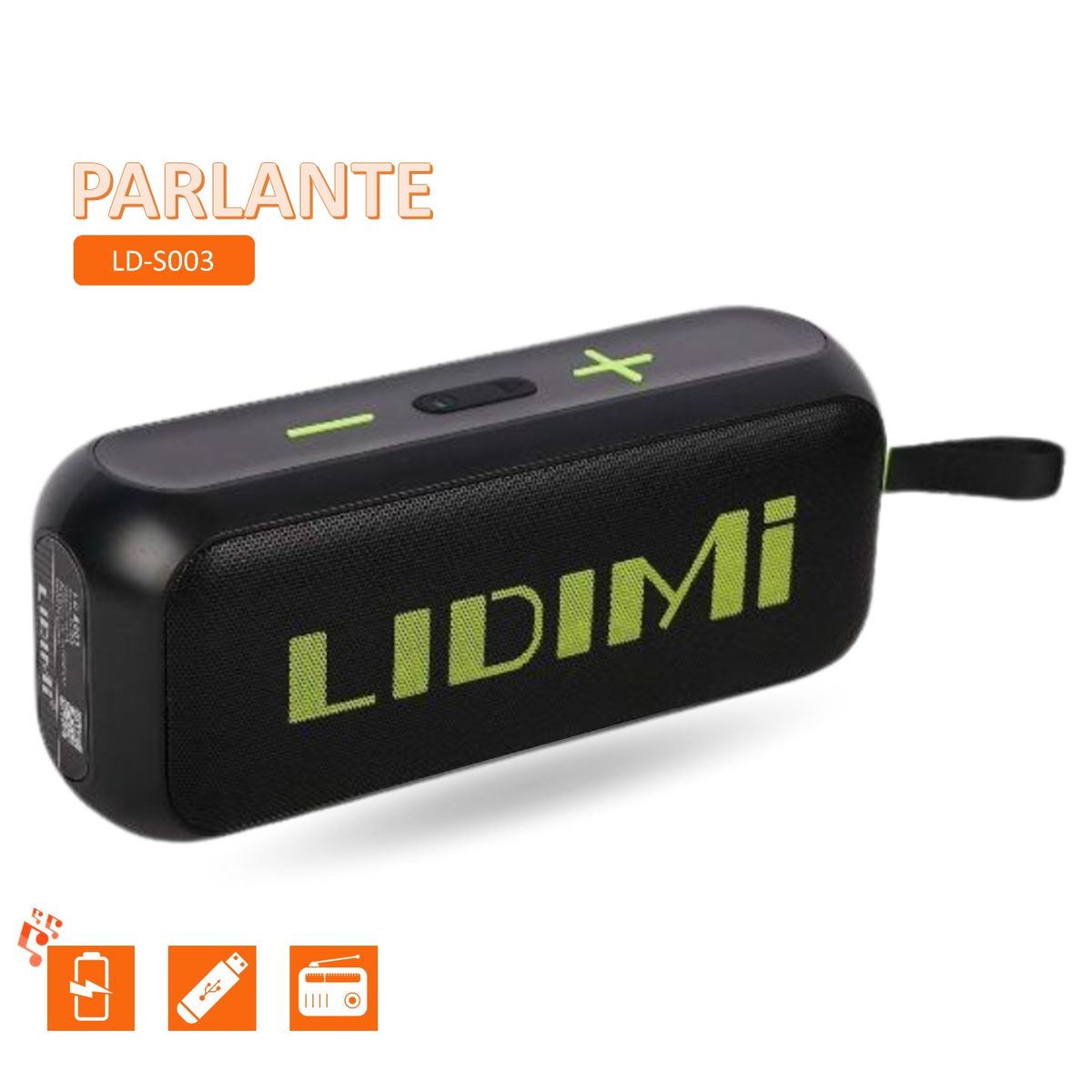 LIDIMI - Parlante Portátil Bluetooth Lidimi 20W LD-S003 USB FM TF