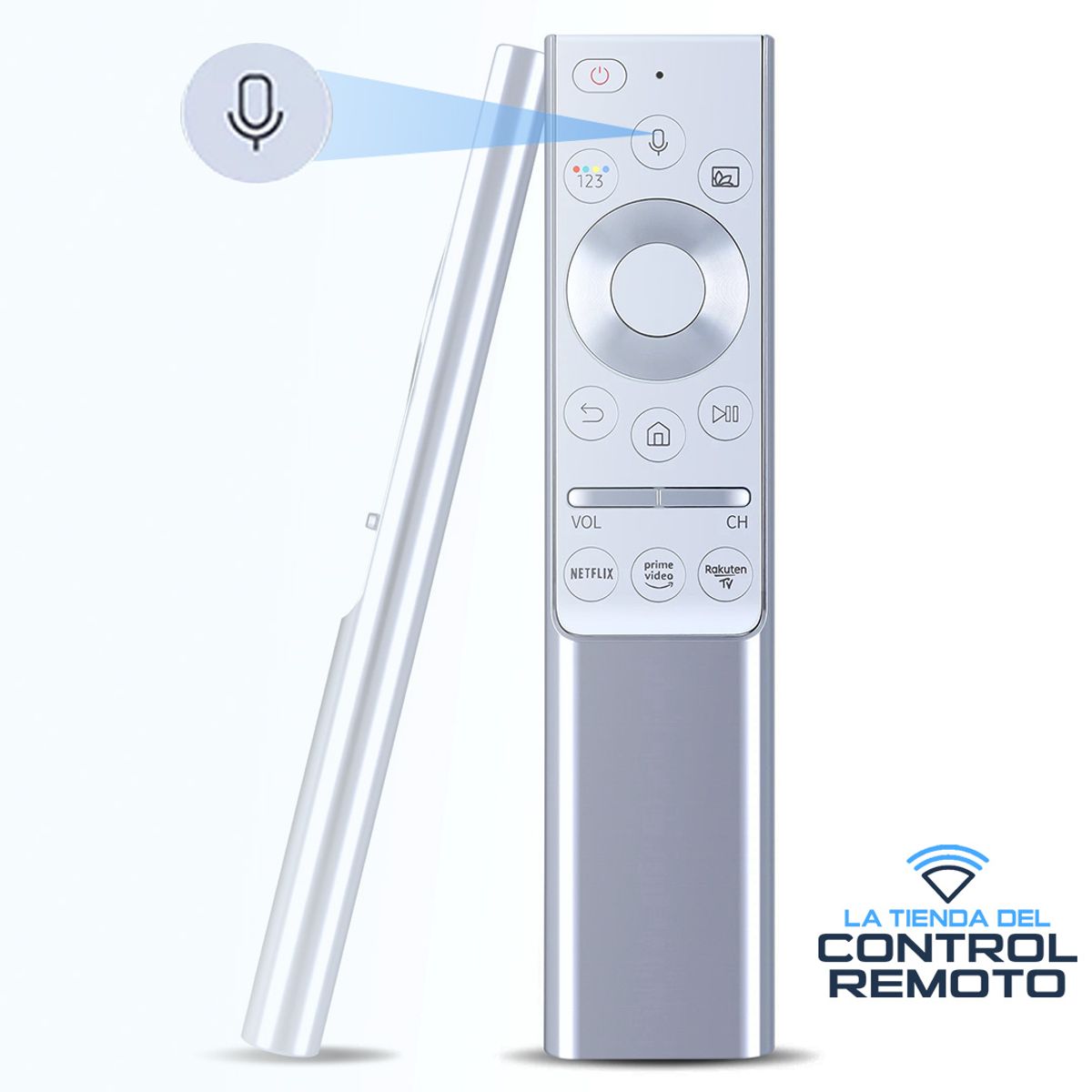 GENERICO - Controles Remoto Con Voz para Tv Samsung Smart 4K QLED - Plateado