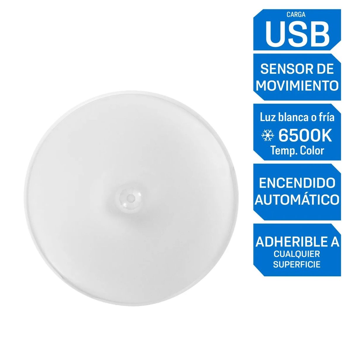 GENERICO - Pack 2 Luz led con sensor de 10 cm y recargable