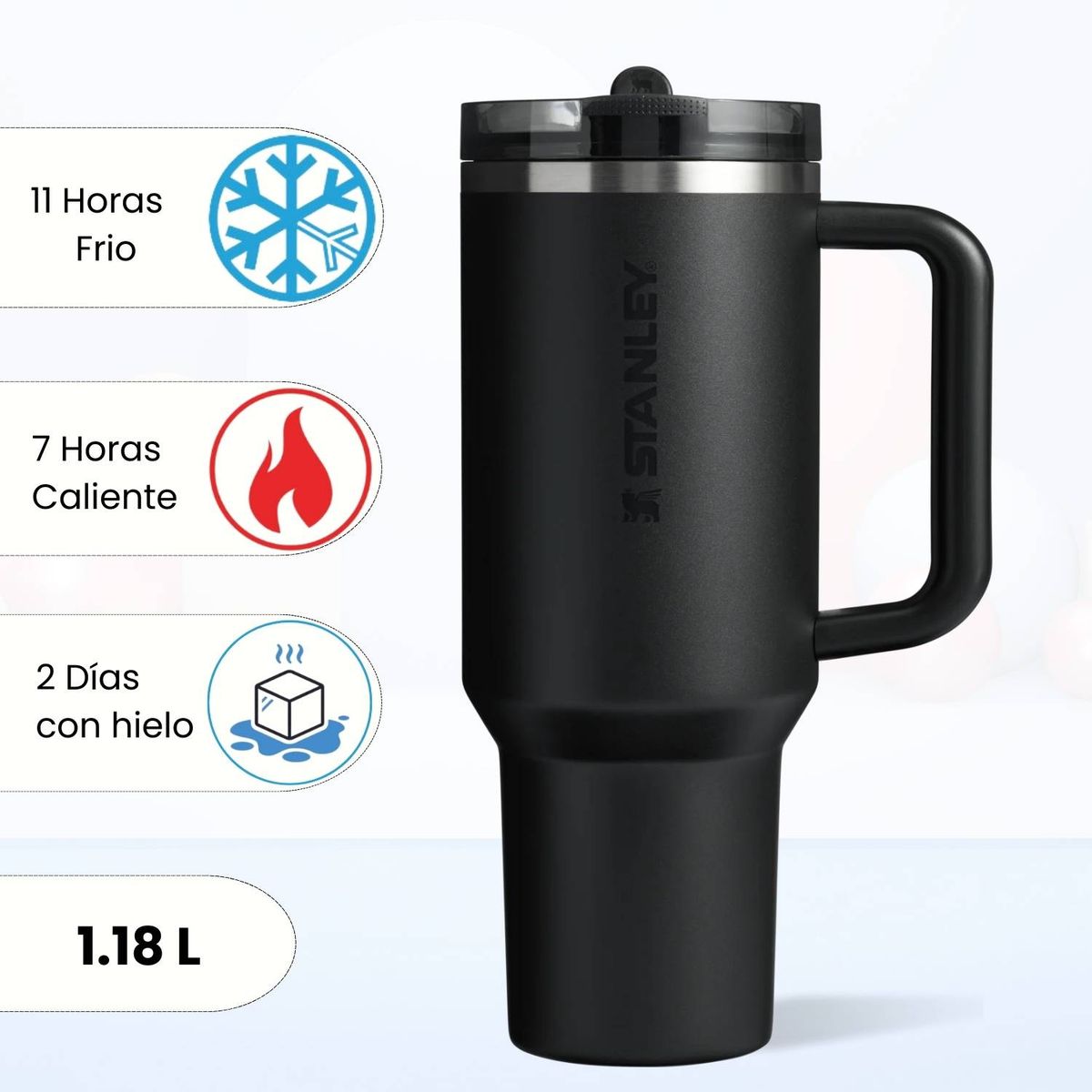 STANLEY - Quencher Adventure con Pajita Abatible Black Stanley 1.18 L