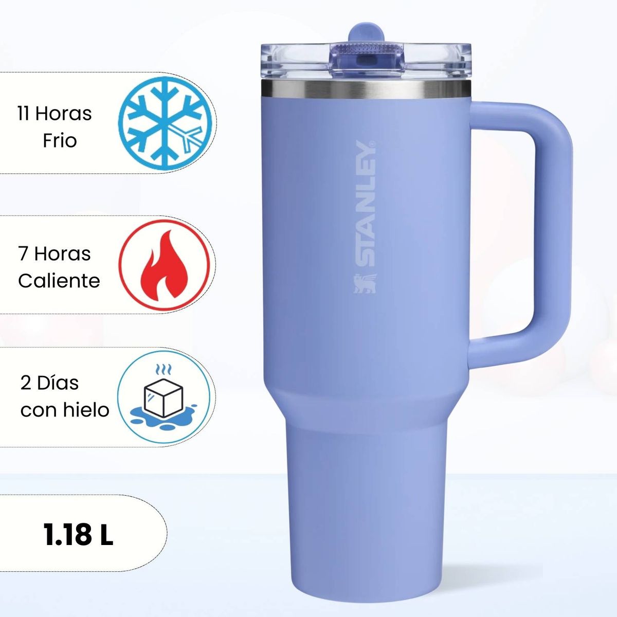 STANLEY - Quencher Adventure con Pajita Abatible Hydrangea Stanley 1.18 L