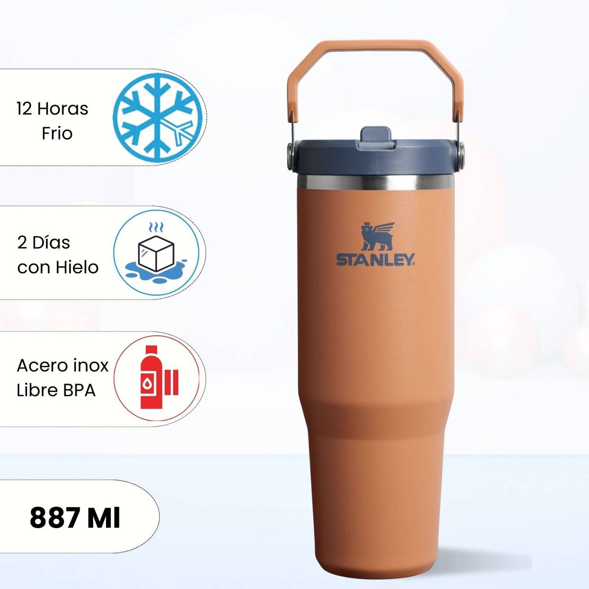 STANLEY - Flip Straw Tumbler Toast Stanley 887 Ml