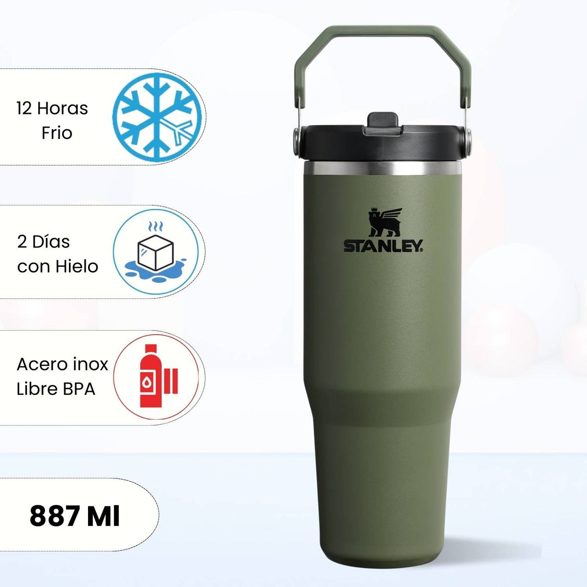 STANLEY - Flip Straw Tumbler Dried Pine Stanley 887 Ml