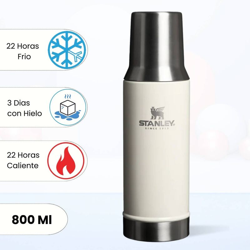 STANLEY - Termo de Bebida Mate System Blanco Stanley 800 Ml