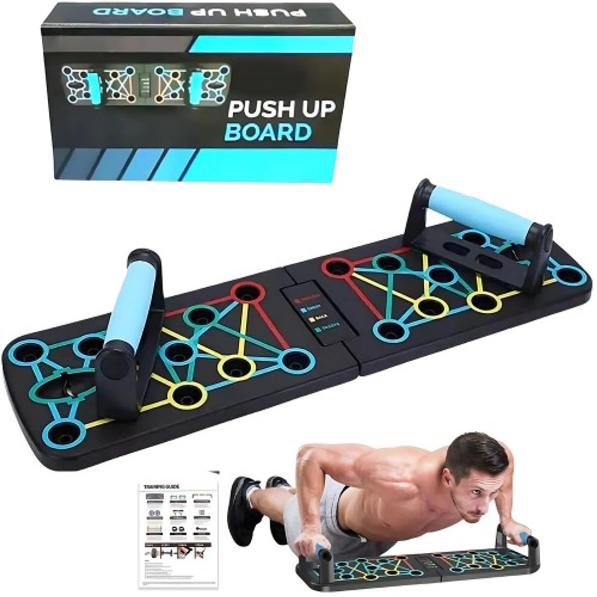SUN - Tablero Push Up Completo Planchas Flexiones abdominales