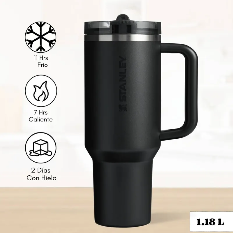 STANLEY - Quencher Adventure con Pajita Abatible Black Stanley 1.18 L