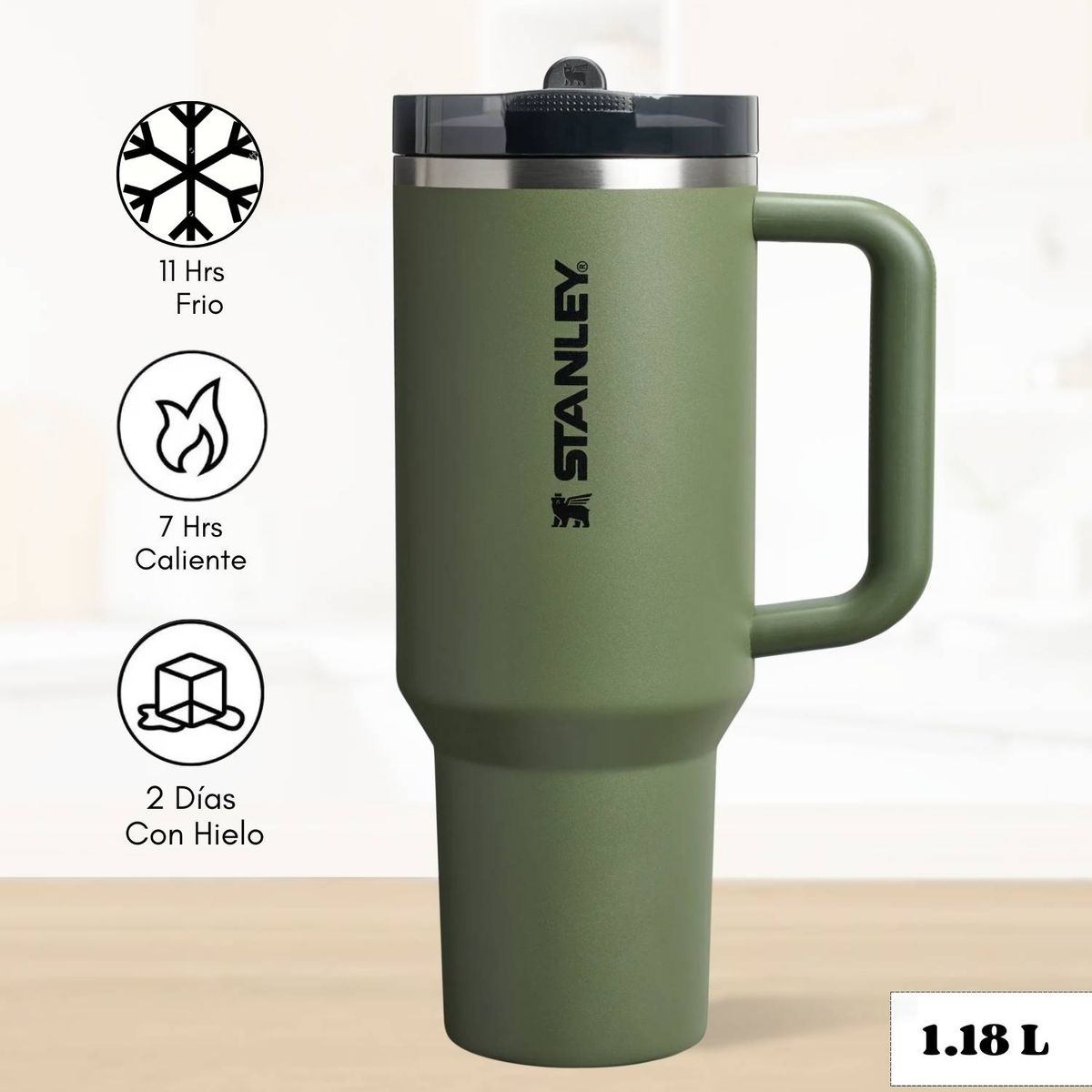 STANLEY - Quencher Adventure con Pajita Abatible Dried Pine Stanley 1.18 L