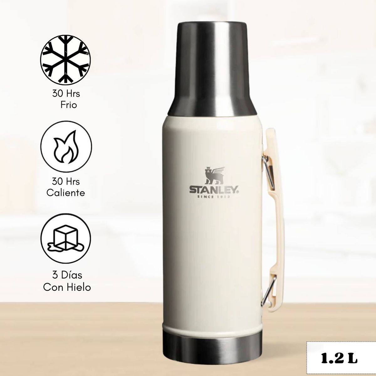 STANLEY - Termo de Bebida Mate System Blanco Stanley 1.2 L
