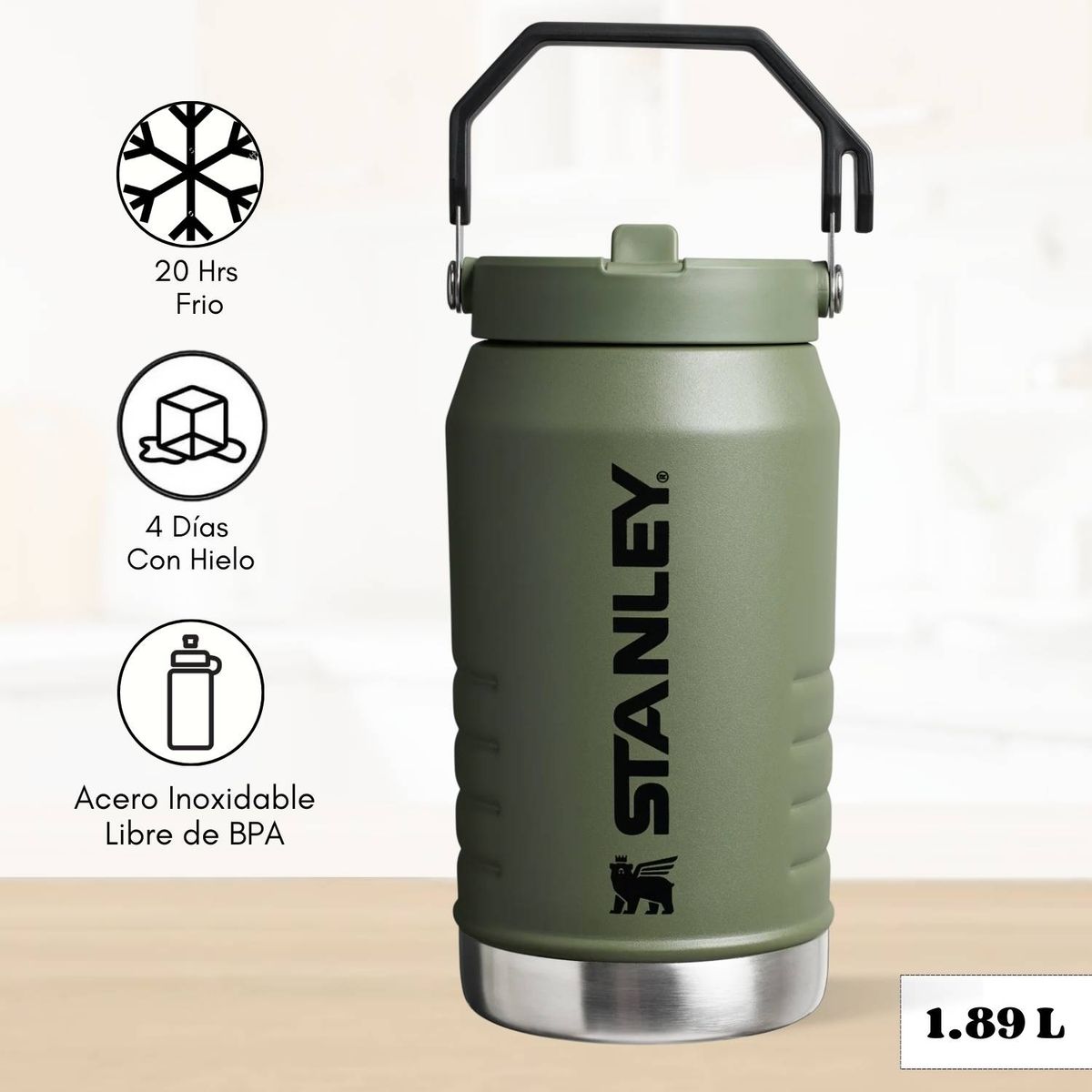 STANLEY - Jarra Con pajita Abatible Dried Pine Stanley 1.89 l