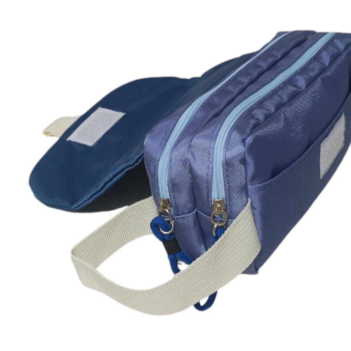 GENERICO - CARTUCHERA BLUE AURORA DE 2 DIVISIONES C/ TAPA Y ASA