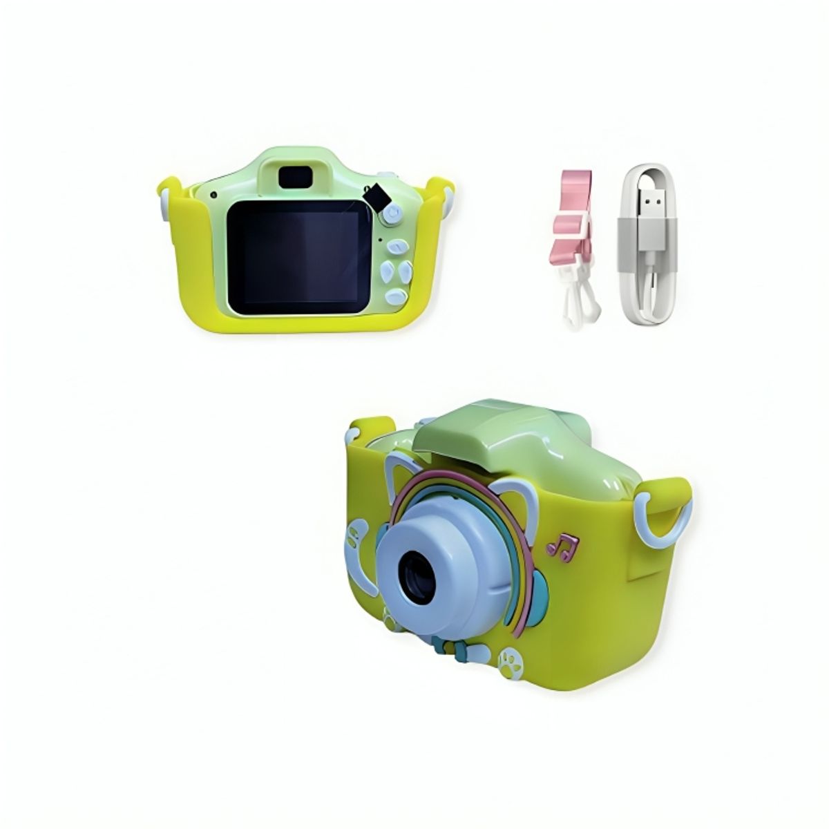 GENERICO - Mini Cámara Digital Recargable con Protector para Niños