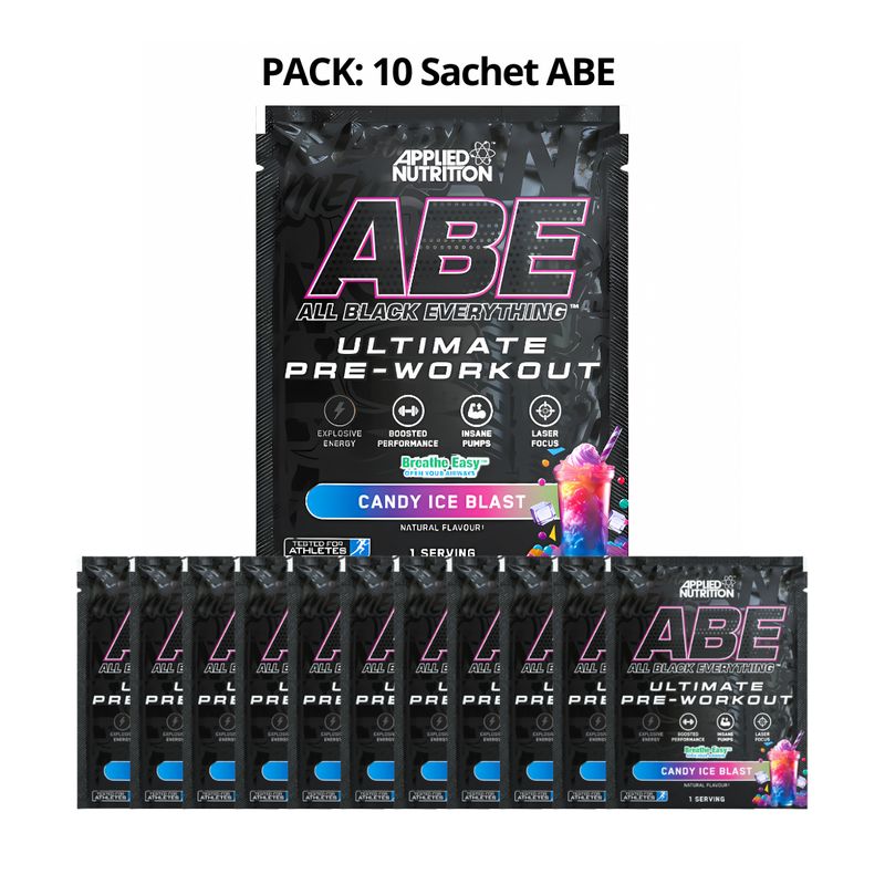 APPLIED NUTRITION - Pre Entreno ABE 10 servicios / Sachet  - Candy Ice Blast