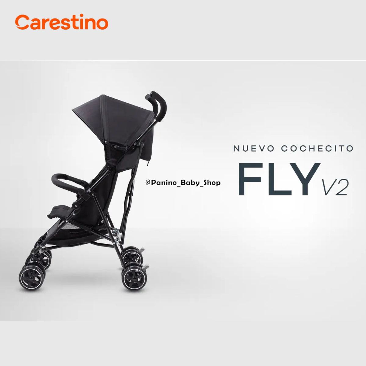 CARESTINO - Coche Bastón de Paseo CARESTINO -FLY V2- Gris Lobo